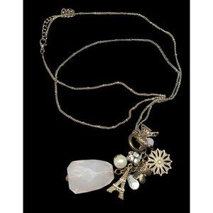 Coquette Y2K Floral Paris Cluster Charm Pendant Necklace